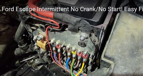 02 escape battery junction box|Infamous loose battery fuse panel causing no start or.